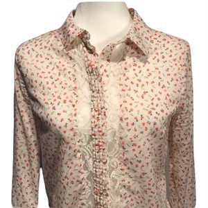 Lauren Conrad Mini Floral & Lace Top Small